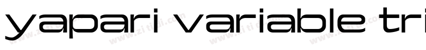 yapari variable tri字体转换